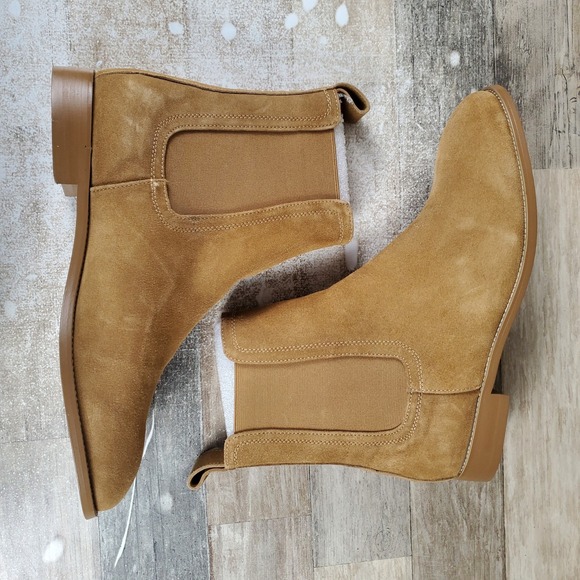 Saint Morta Nomad Mens Chelsea Boots Sz 11 Camel Suede Slip On Mid top Round Toe main image 5